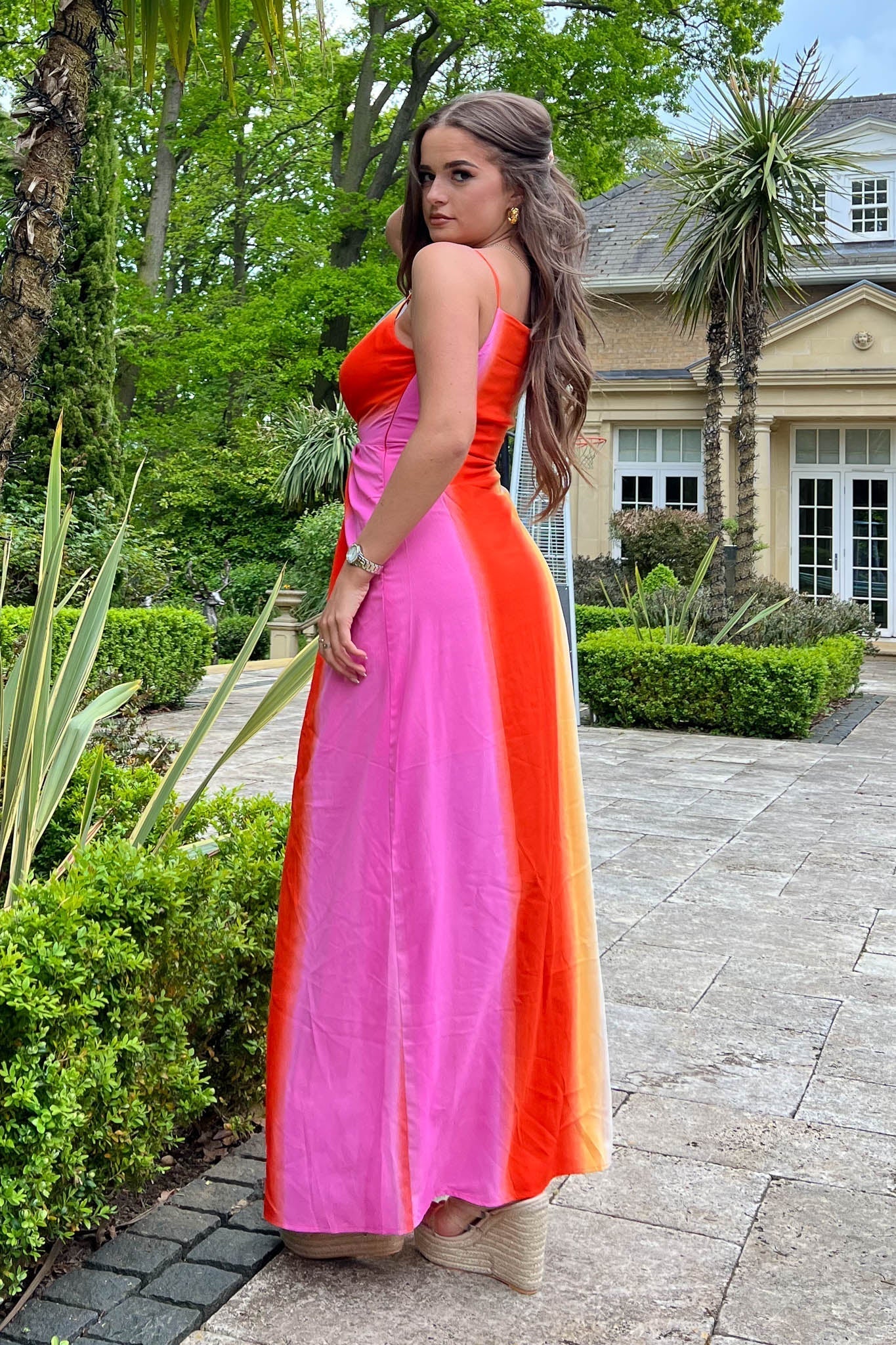 Anna Multi Stripe Twist Detail Maxi Dress - Image 5
