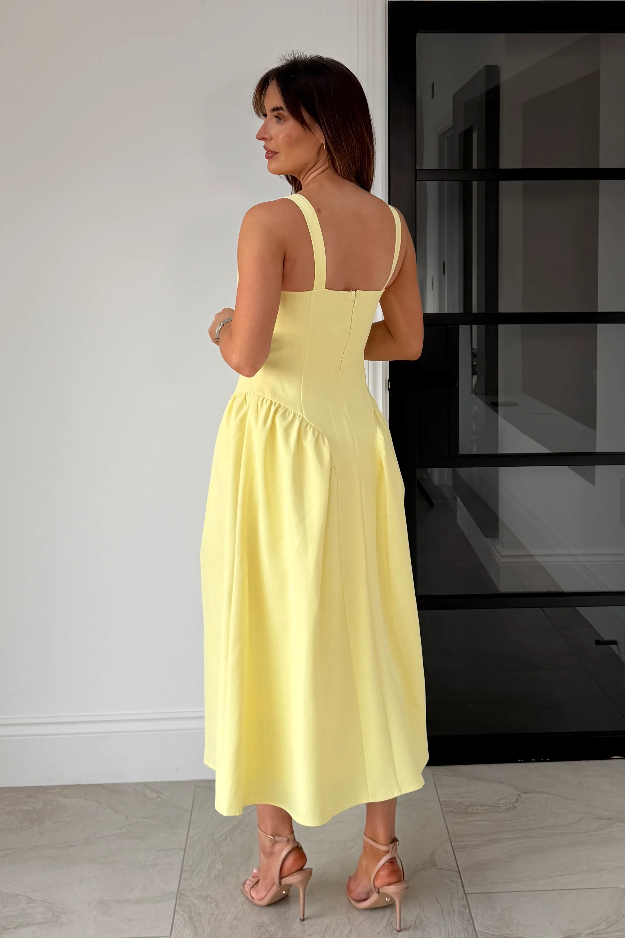 Autumn Strappy Maxi Dress Yellow - Image 5
