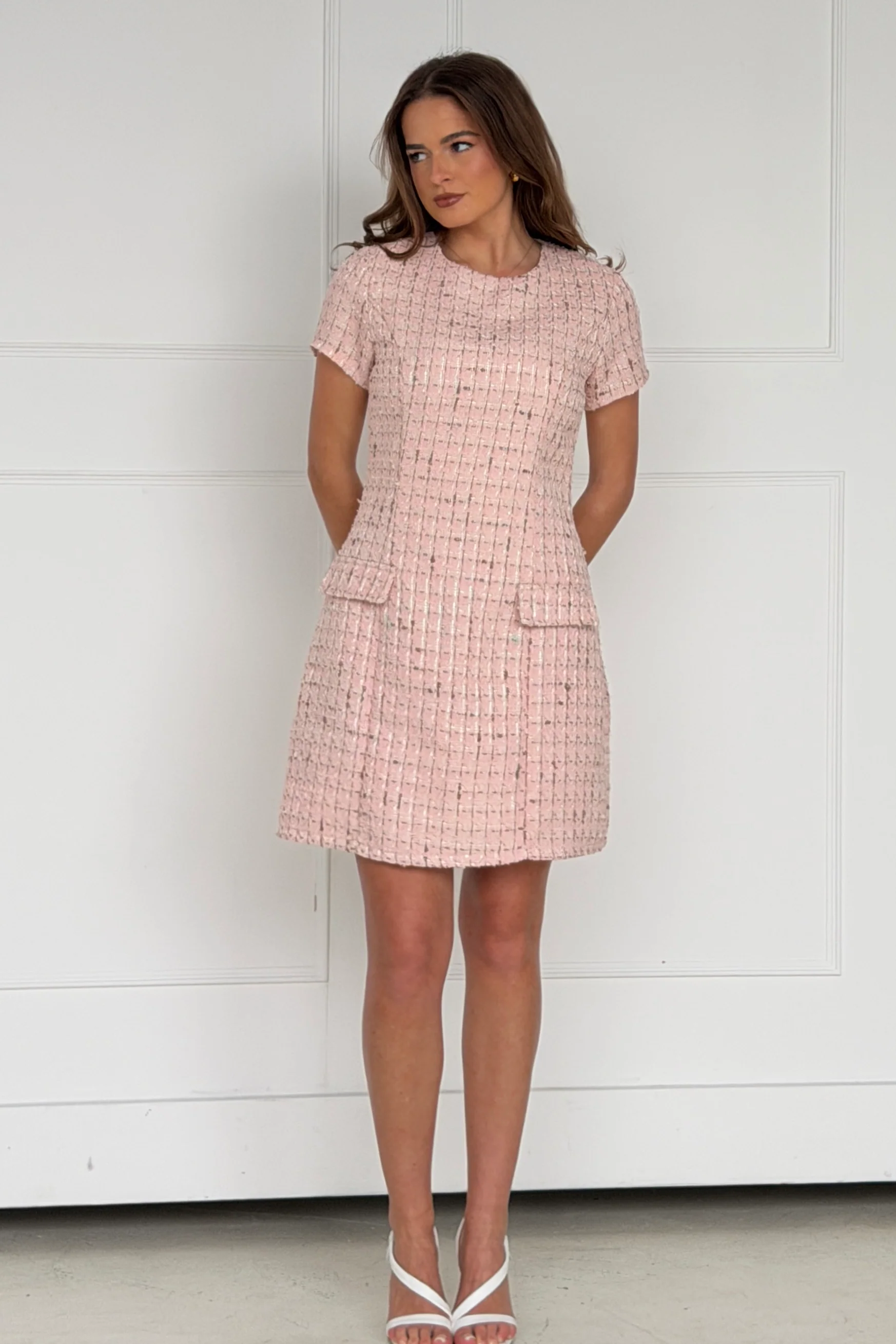 Babett Short sleeve Mini Dress Pink - Image 2