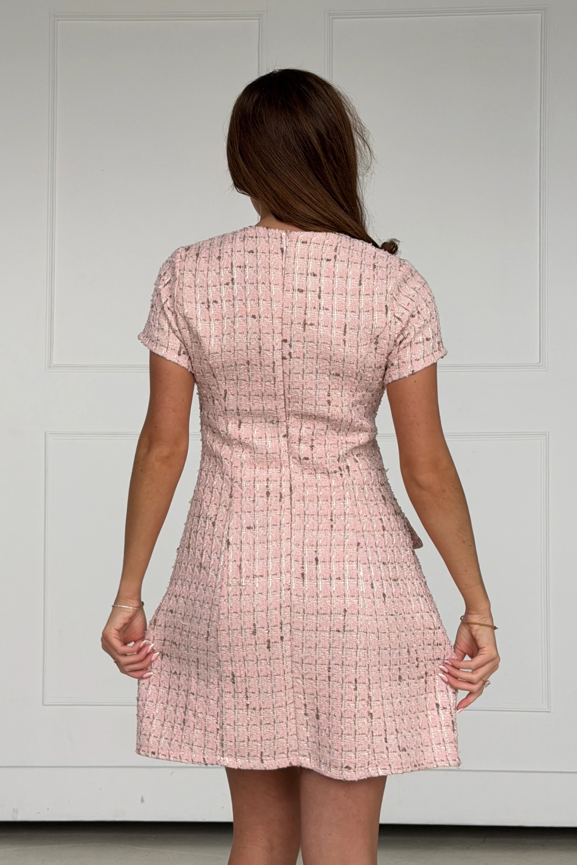 Babett Short sleeve Mini Dress Pink - Image 6