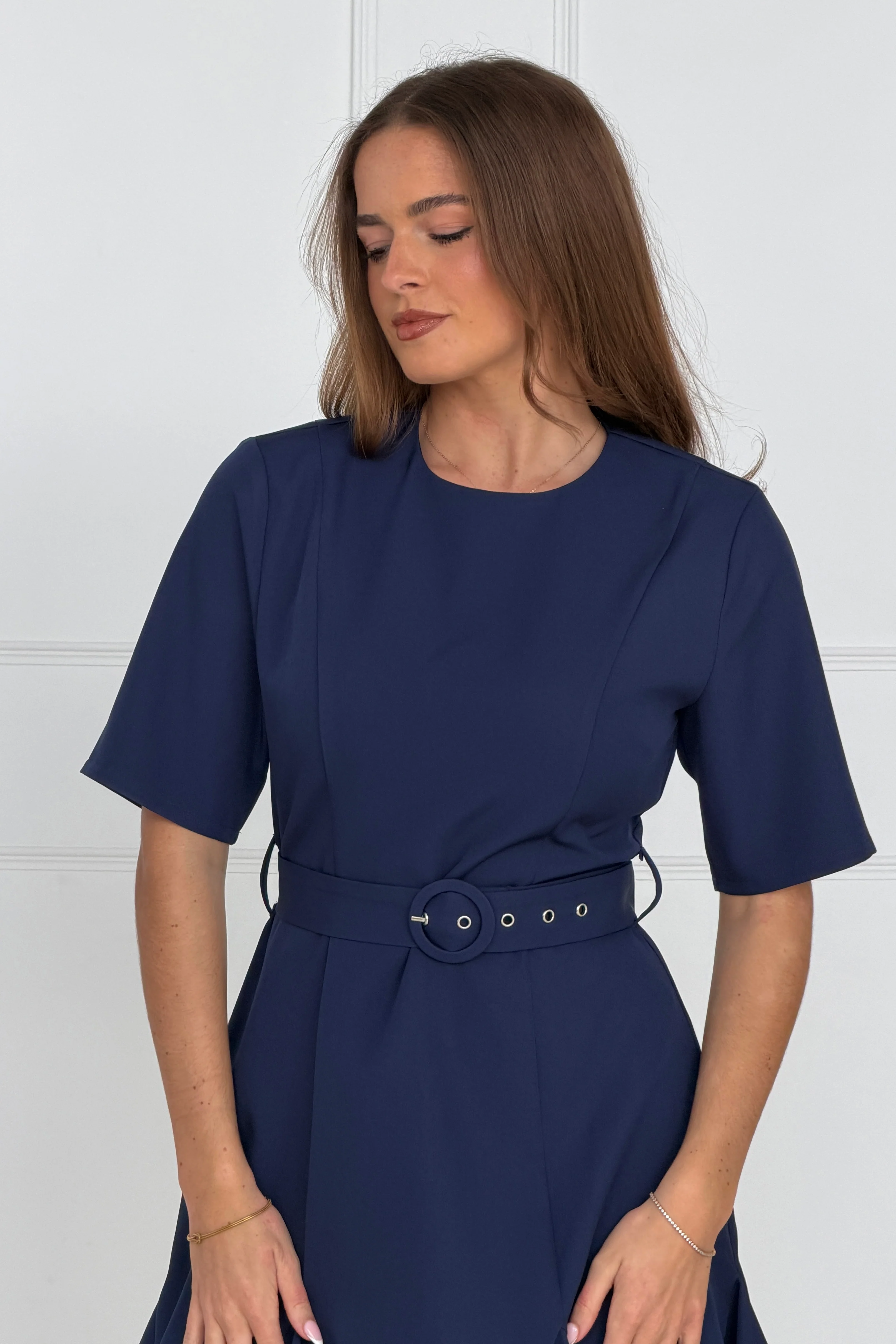 Beatrice Flaire Mini Dress Navy - Image 2