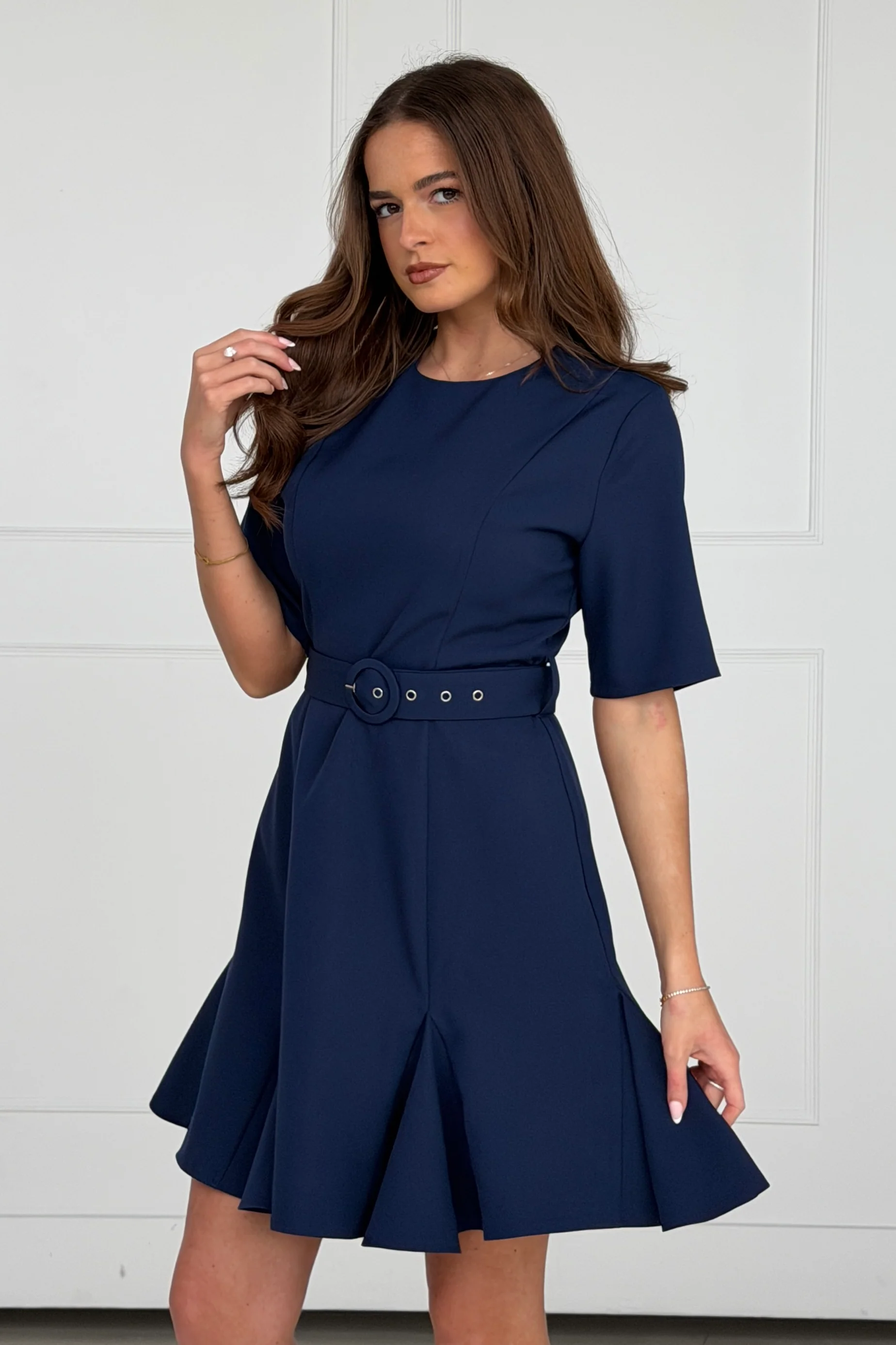 Beatrice Flaire Mini Dress Navy - Image 4