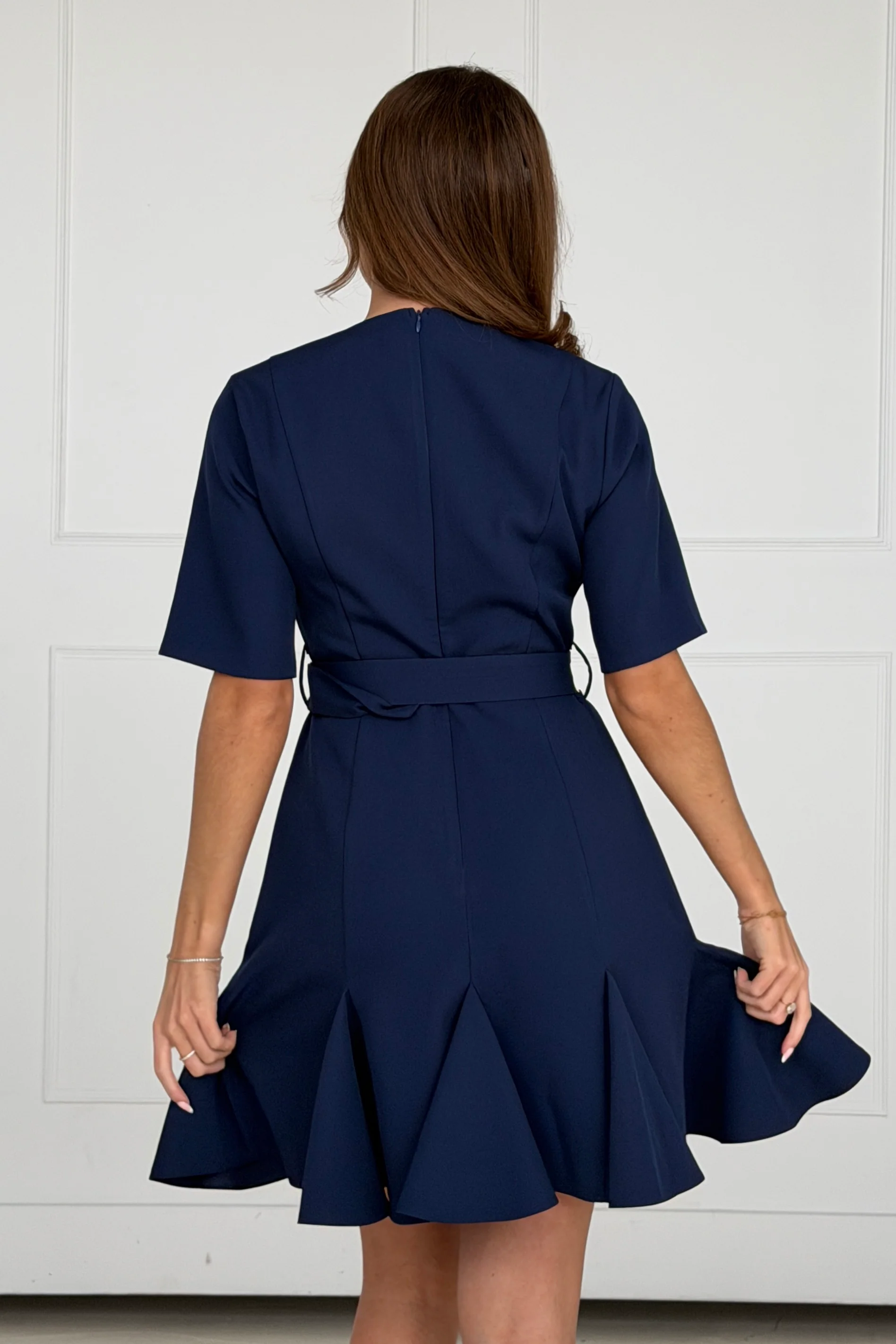 Beatrice Flaire Mini Dress Navy - Image 5