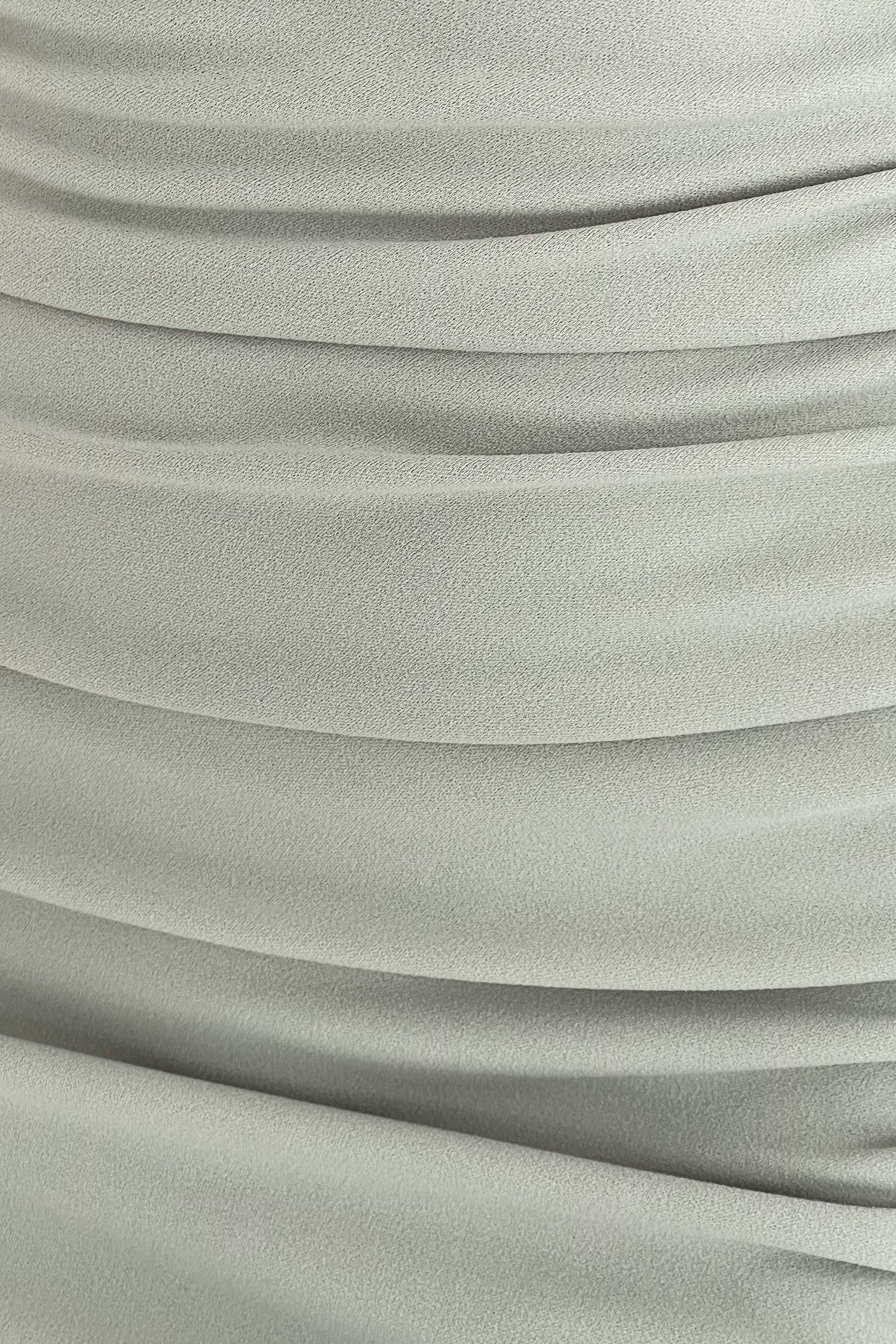 Bessie Halter Neck Sage Side Split Midi Dress - Image 3