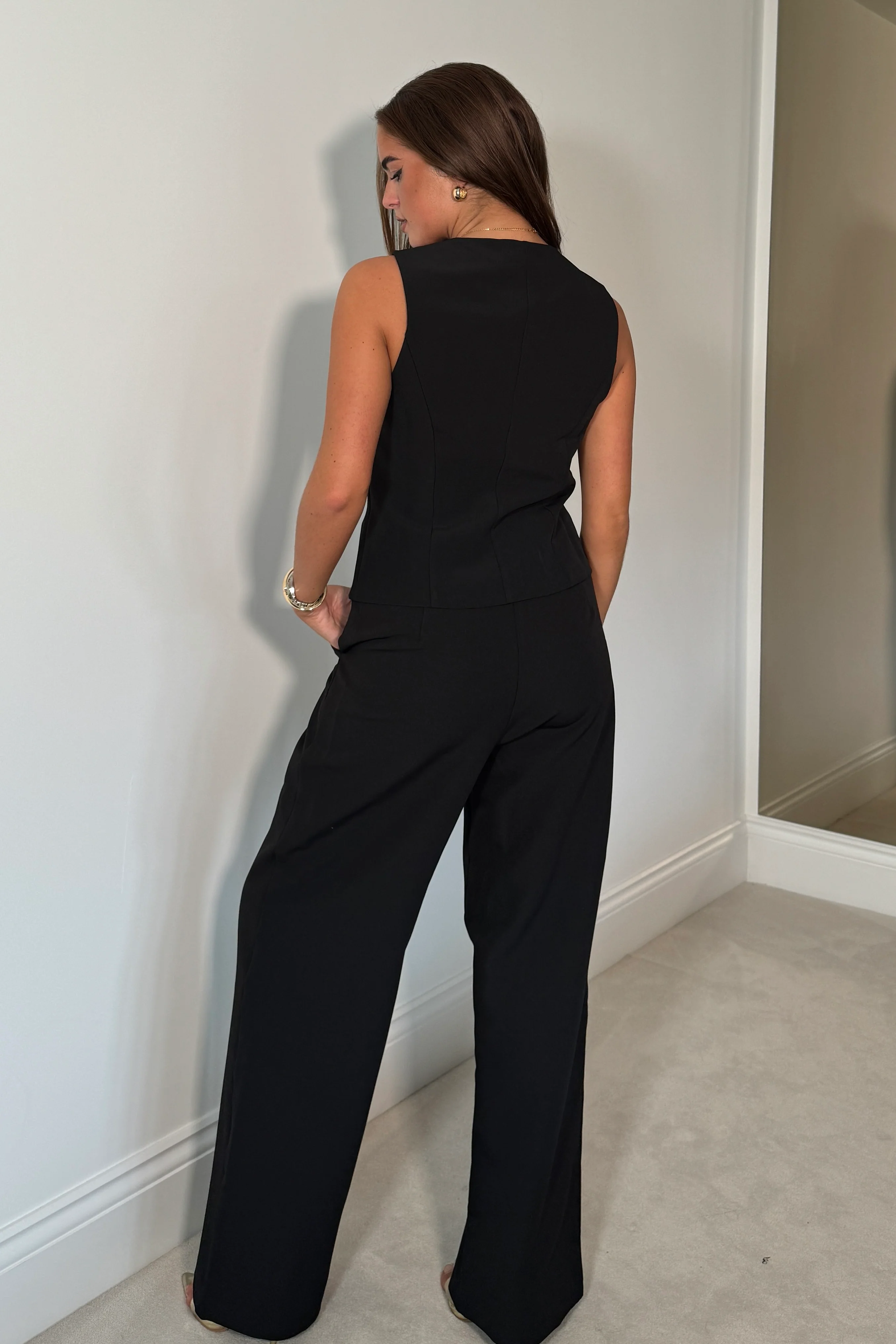 Jo Pleat Detail Tailored Trouser Black - Image 4