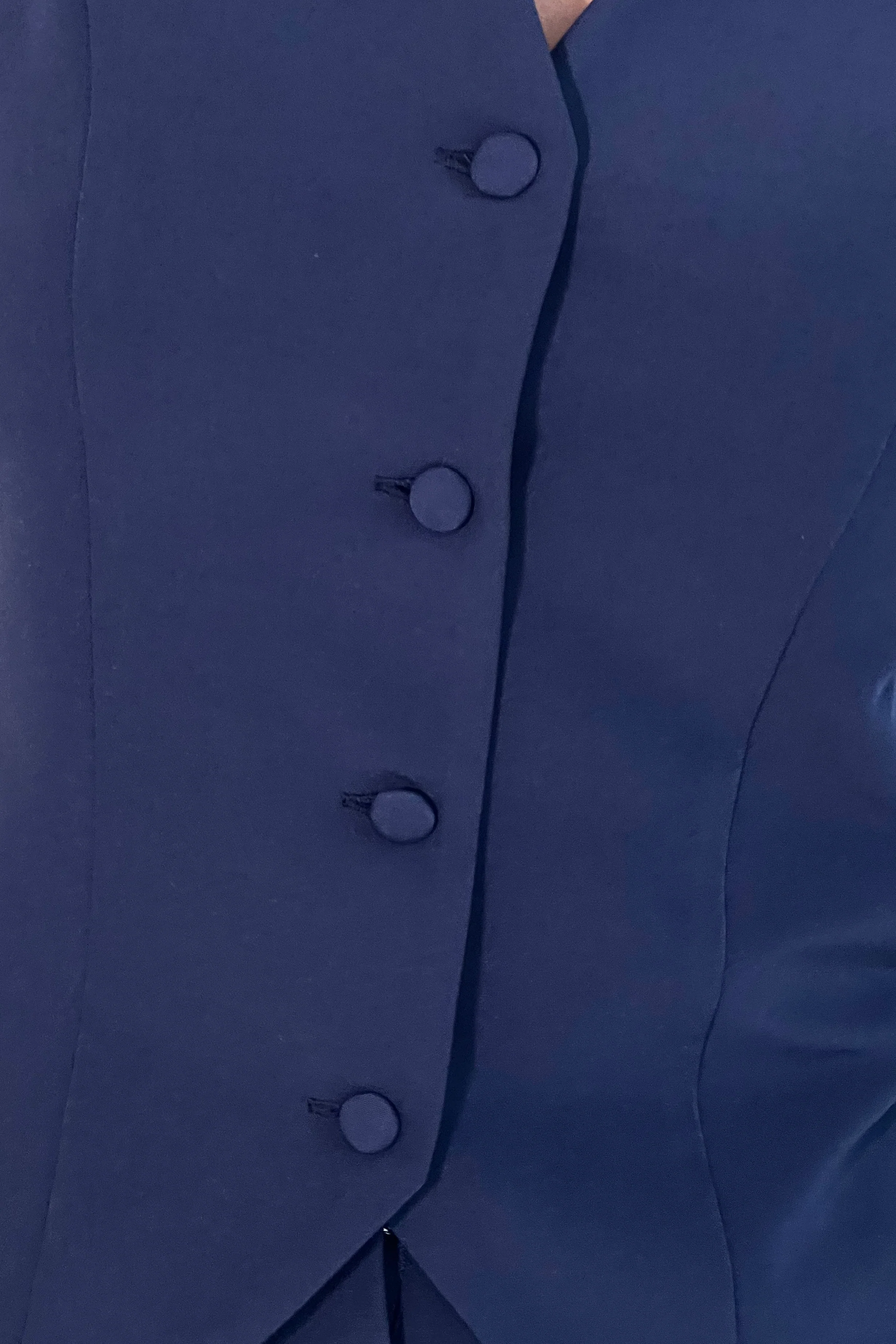 Bobbi Tailored Waistcoat Navy - Image 6