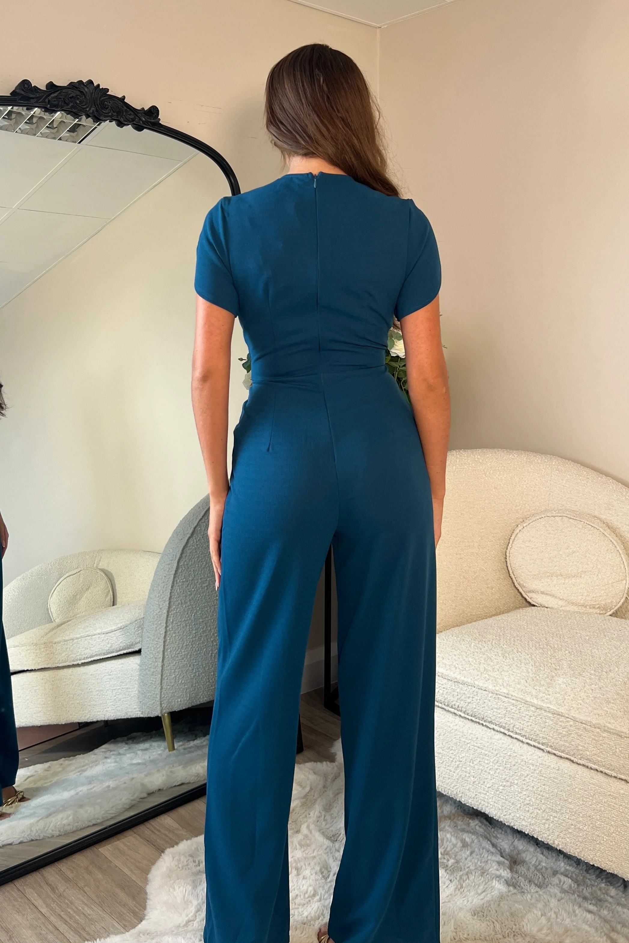 Bridget Twist Font Split Arm Jumpsuit Blue - Image 5