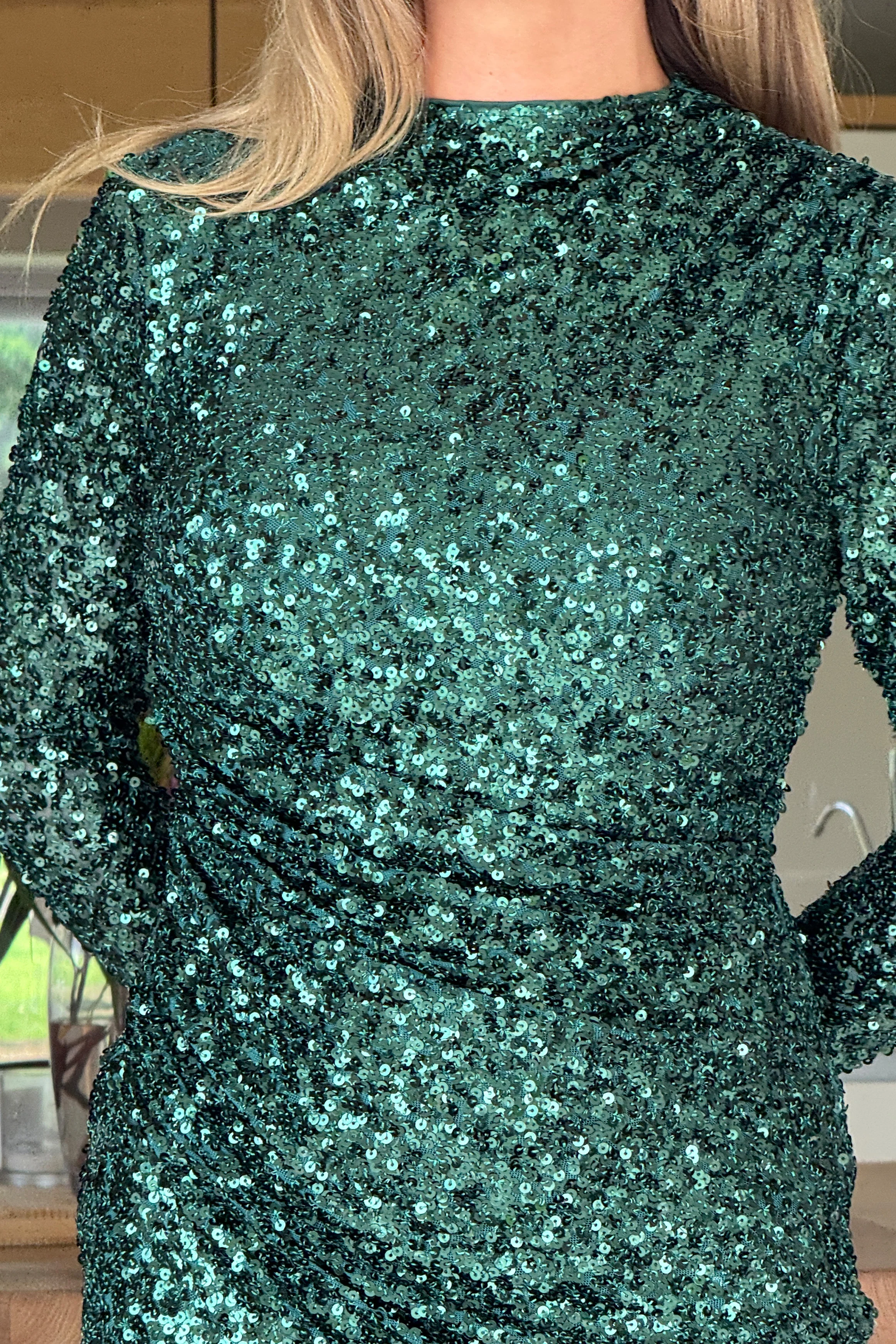 Clarice Green Sequin Maxi Dress - Image 2