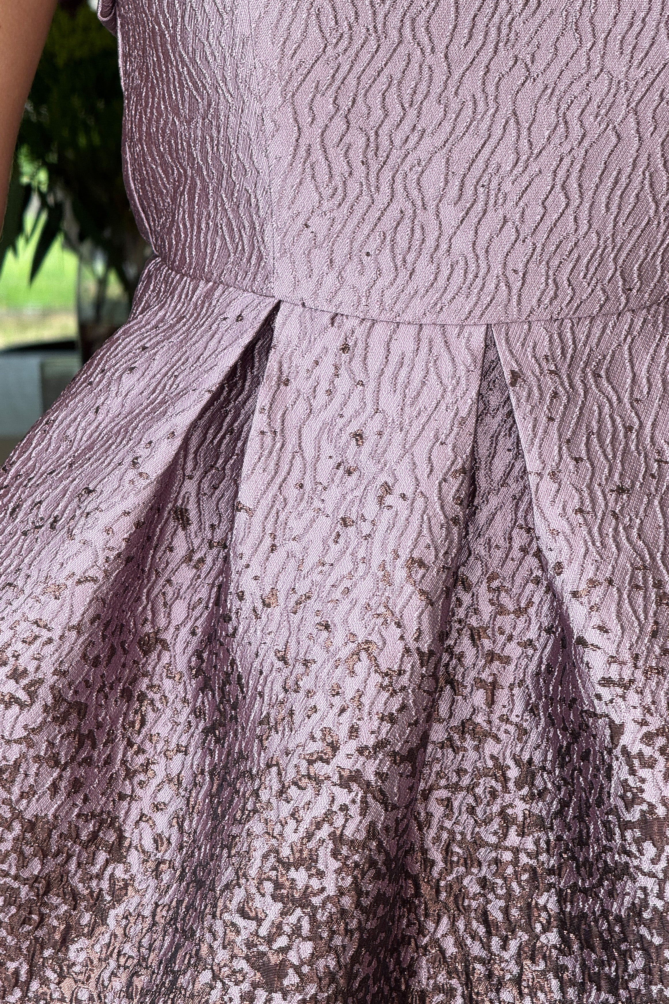 Danni Strapless Bandeau Midi Dress Lilac Ombre - Image 3