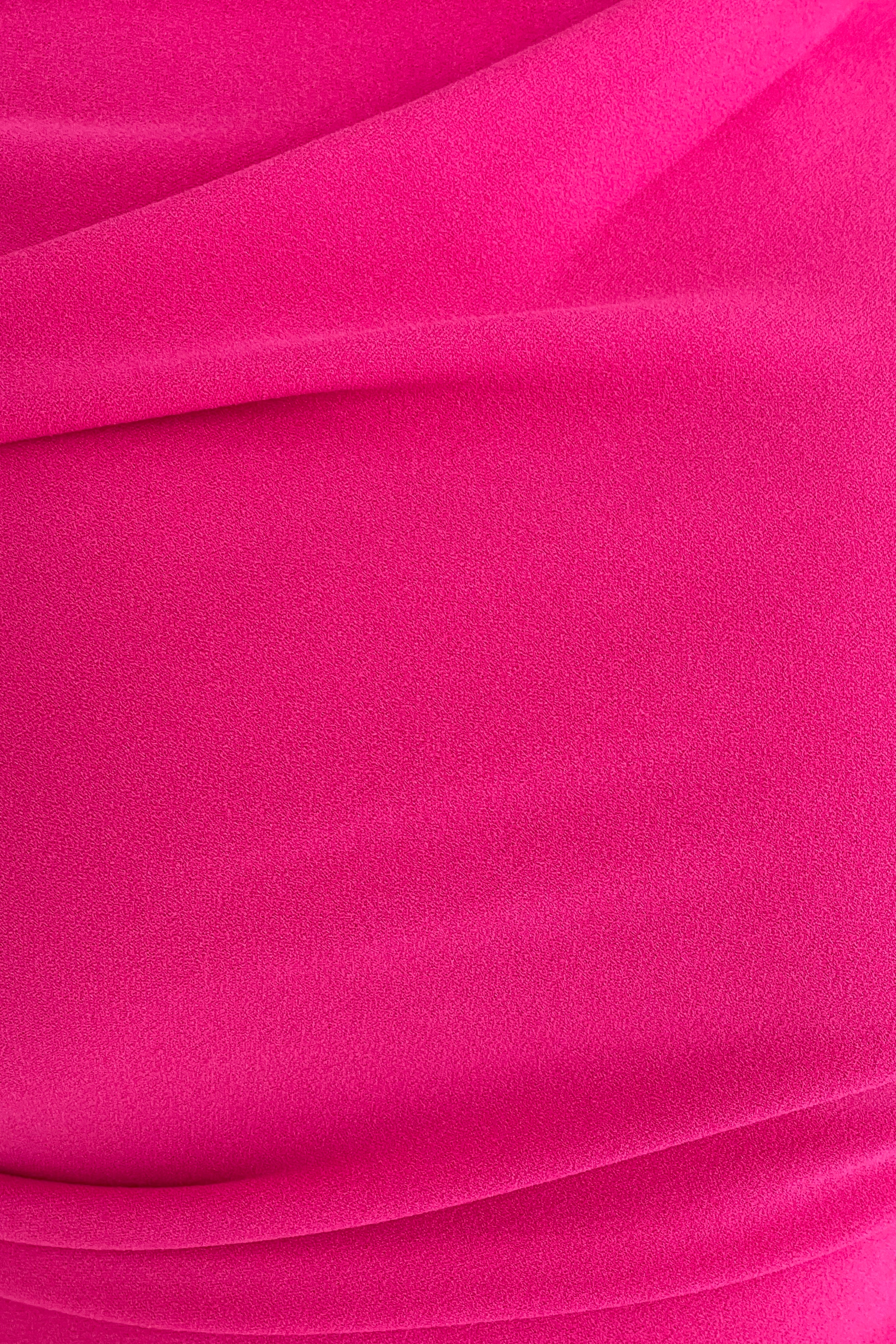 Donna Asymmetric Neckline Jumpsuit Magenta - Image 3