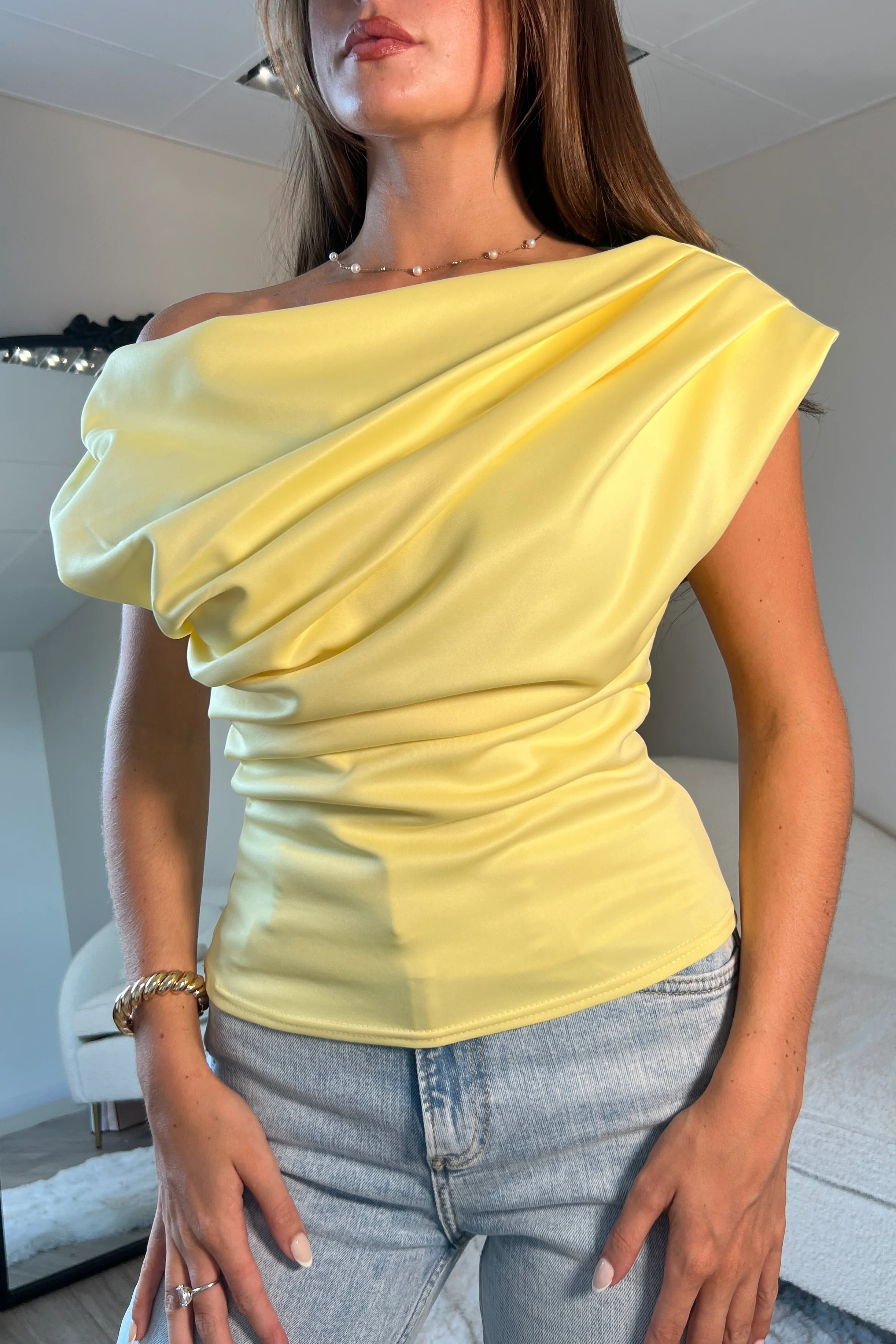 Donna Asymmetric Top Yellow - Image 2