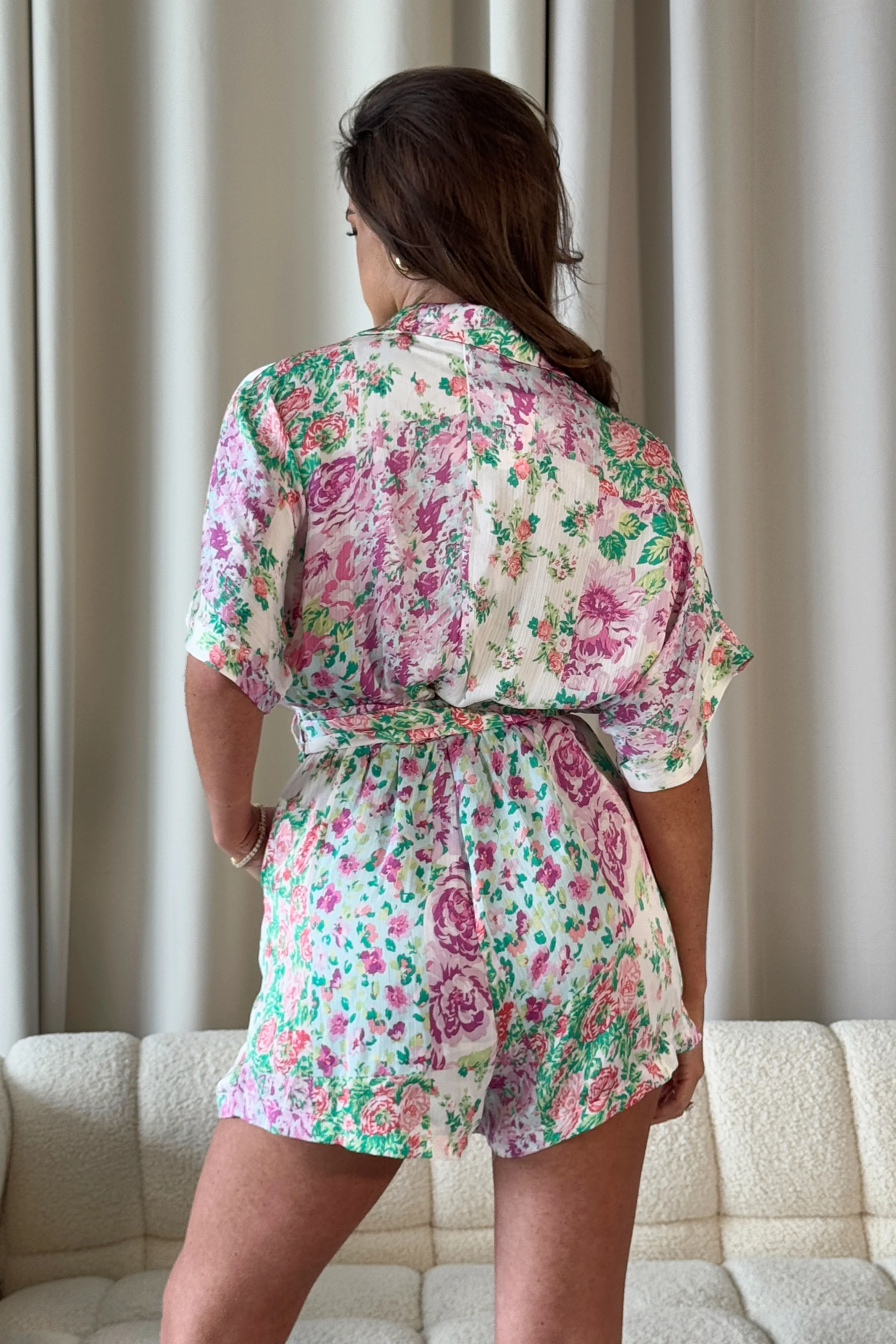 Fame Buckle Playsuit Pink - Image 5