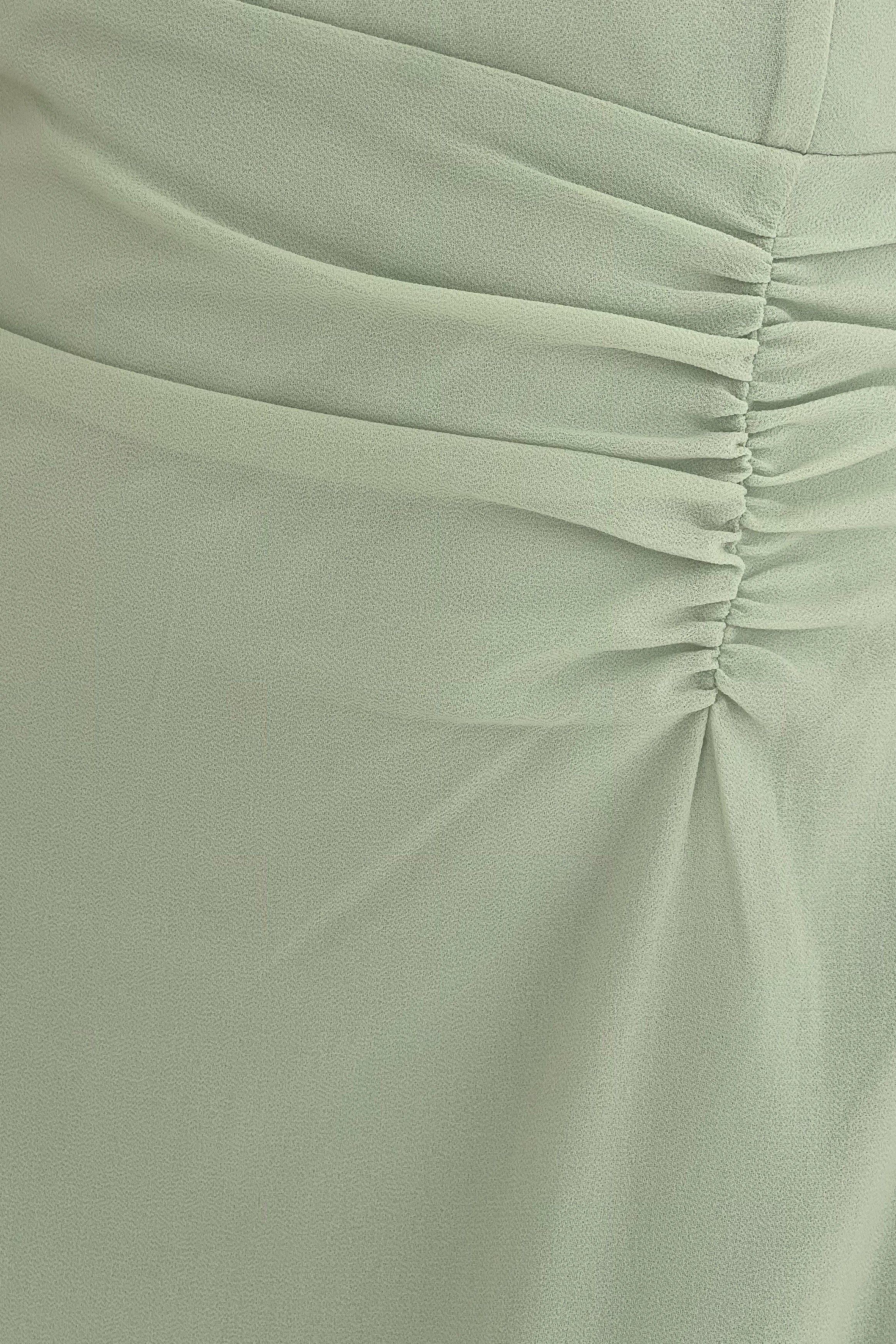 Heidi Sage Ruched Midi Dress - Image 3
