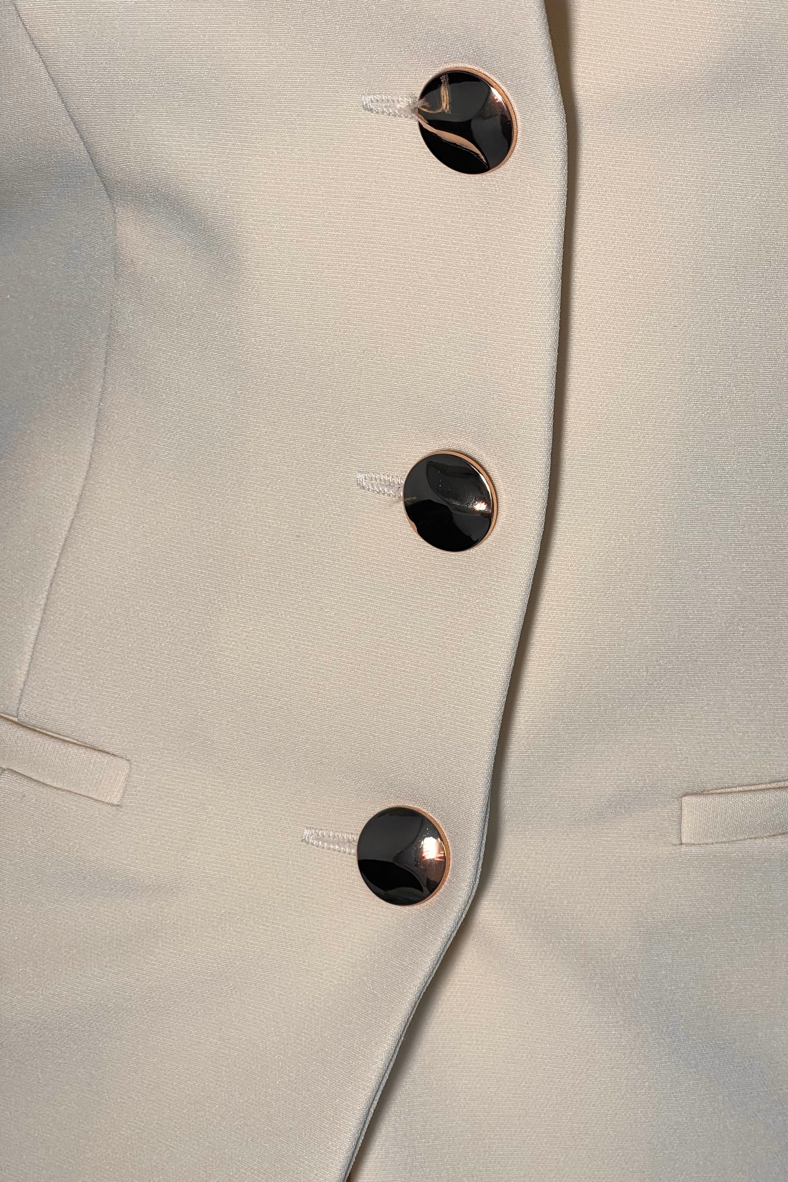 Jamie Square Neckline Waistcoat Ivory - Image 8