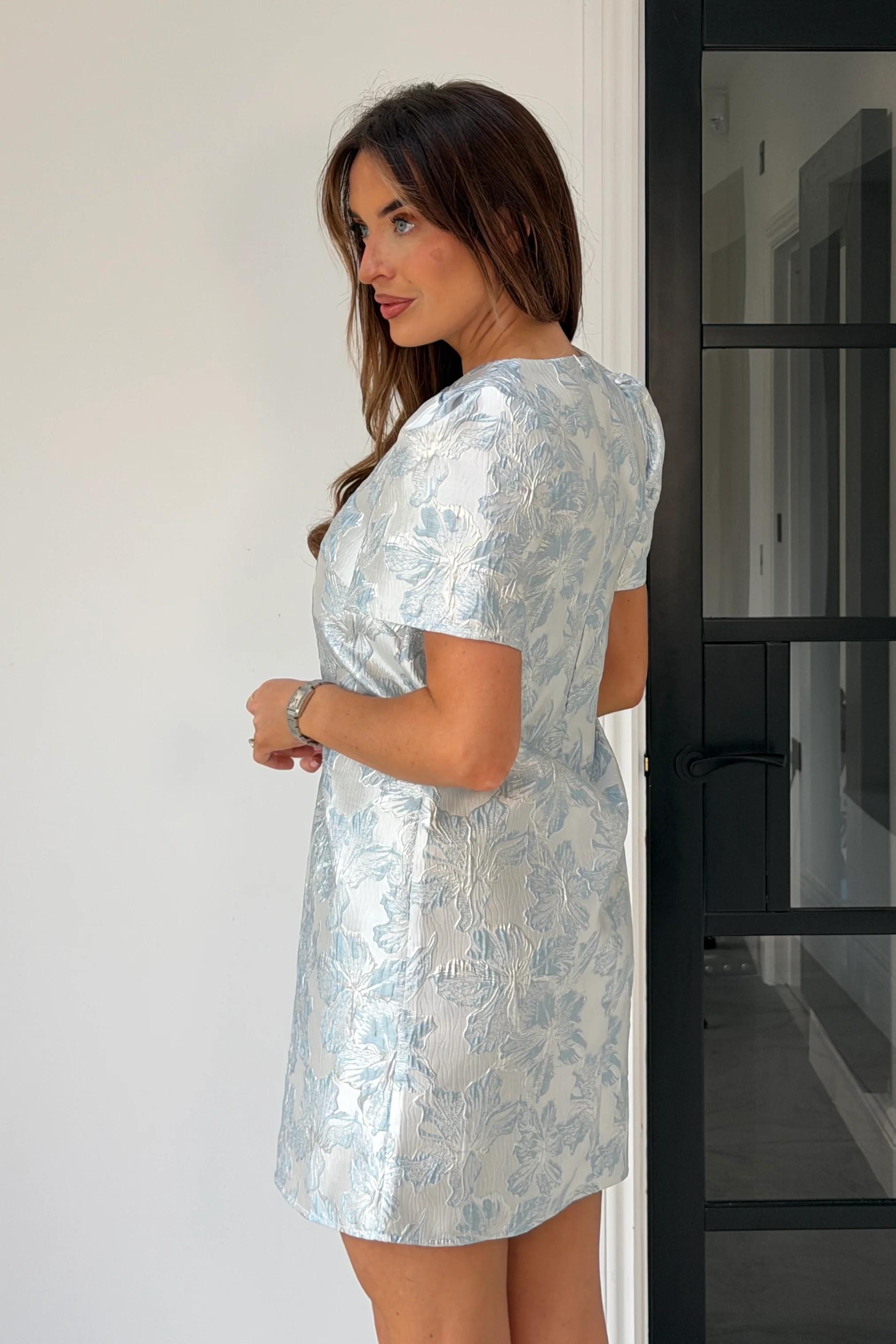 Keisha Mini Shift Dress Blue - Image 7