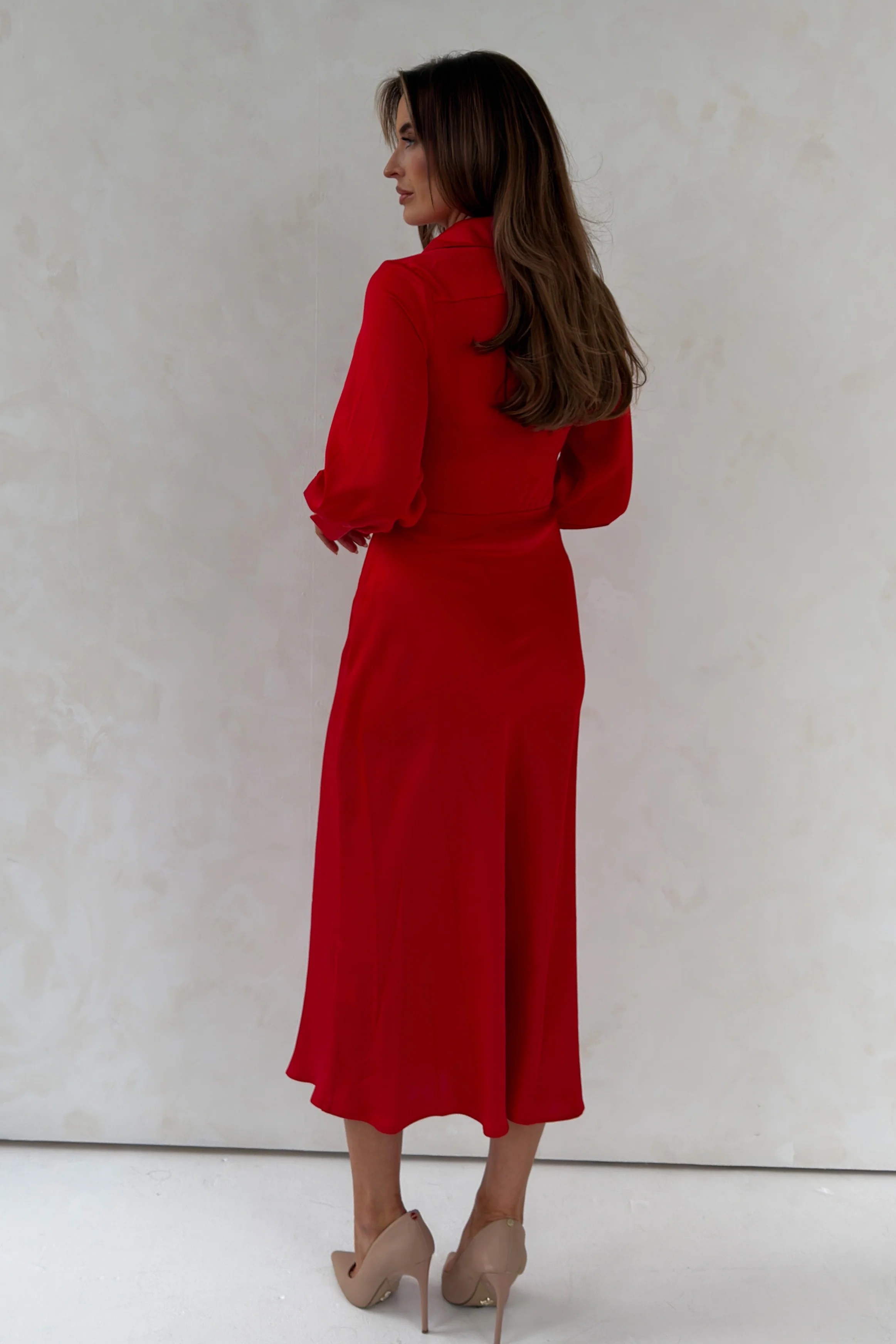 Kelly Wrap Over Maxi Dress Red - Image 5