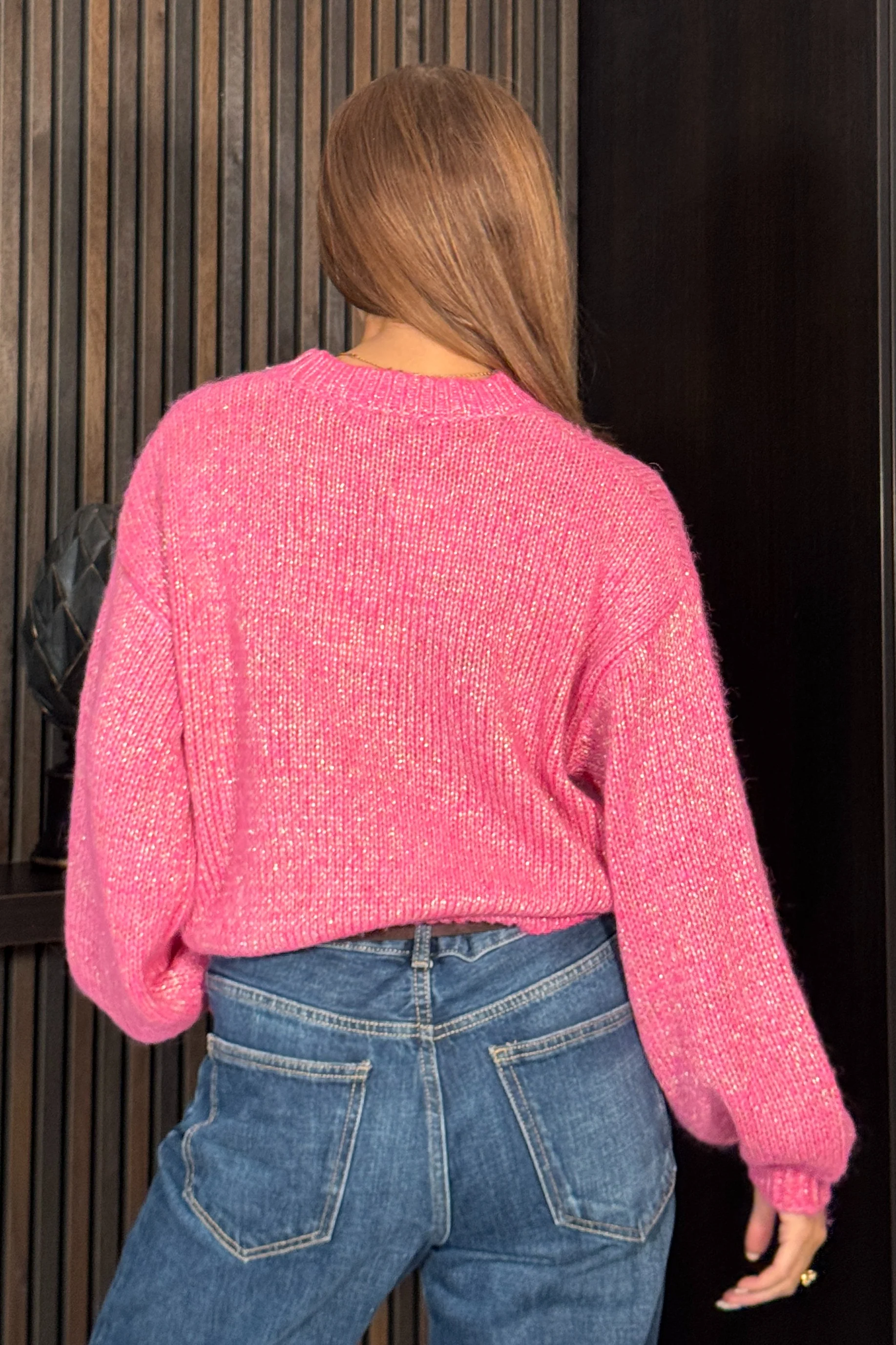 Lunetta Flower Knit Jumper Pink - Image 7