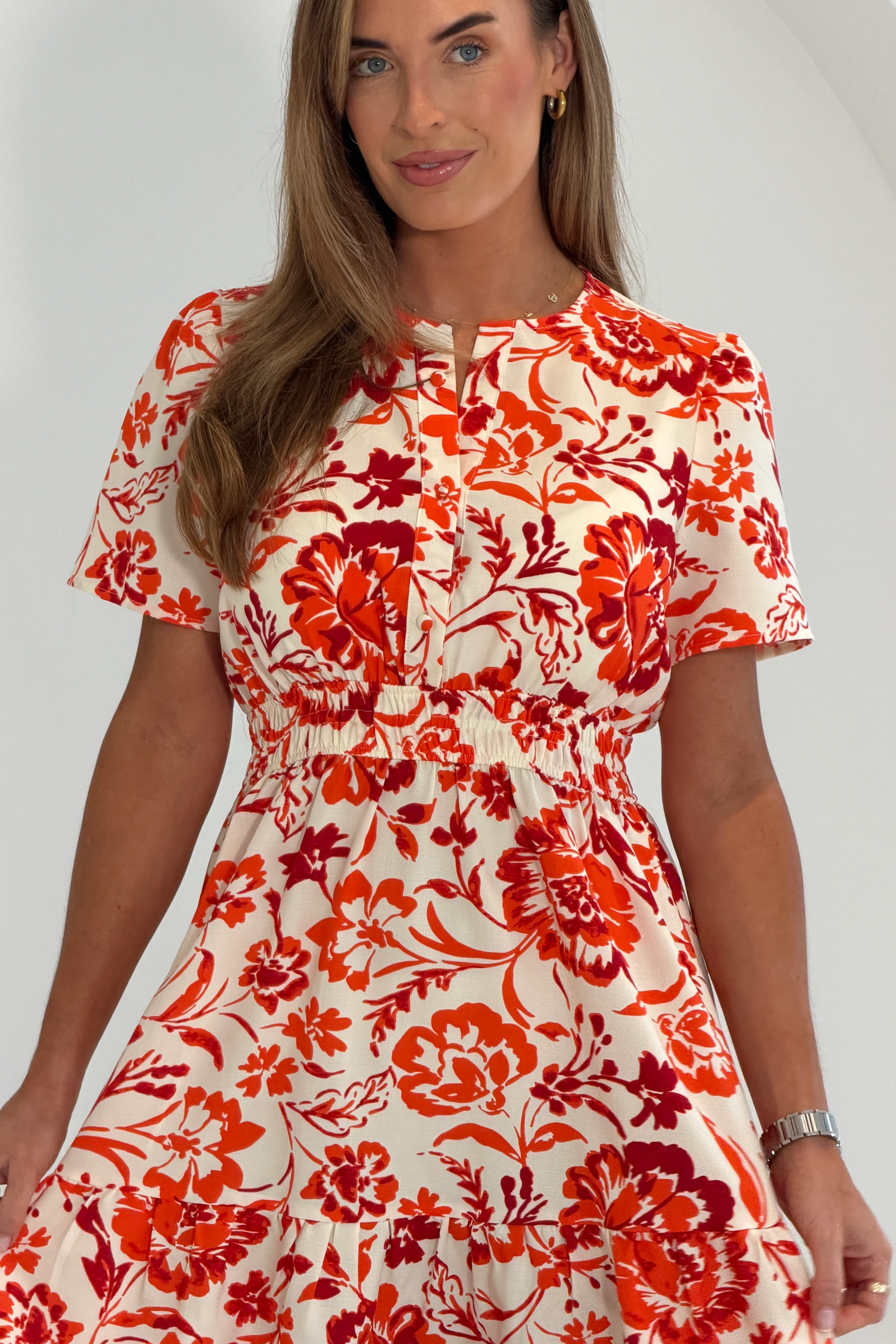 Marianna Printed Frill Mini Dress - Image 2