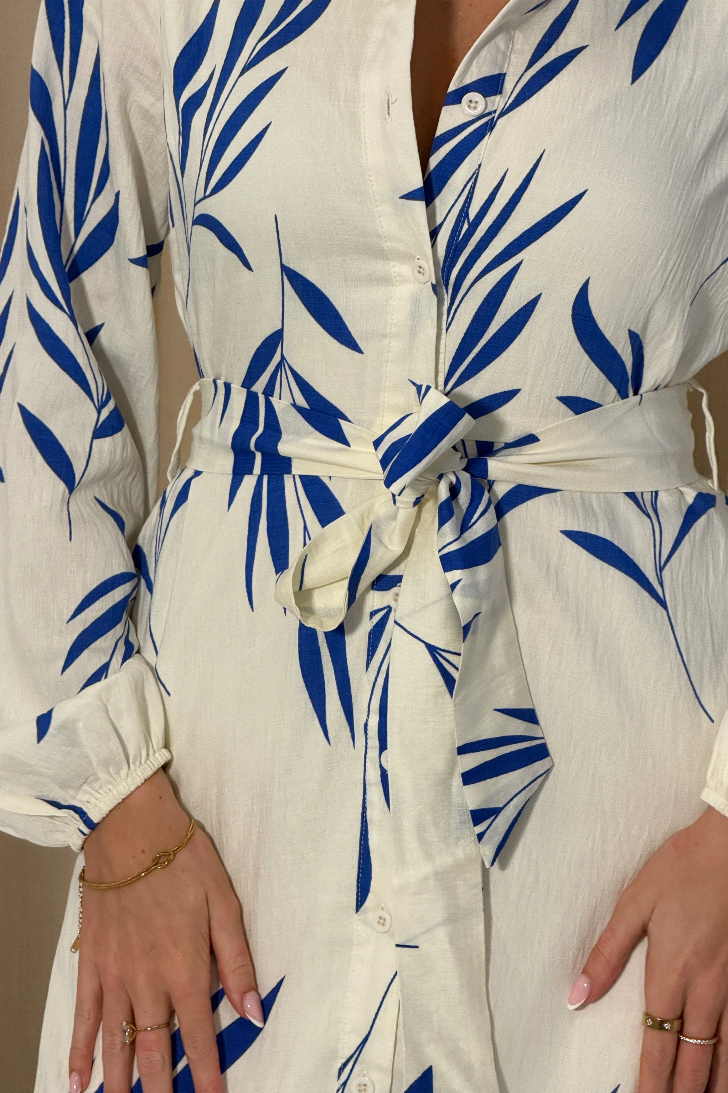 Marion Boarder Print Shirt Dress Blue - Image 2