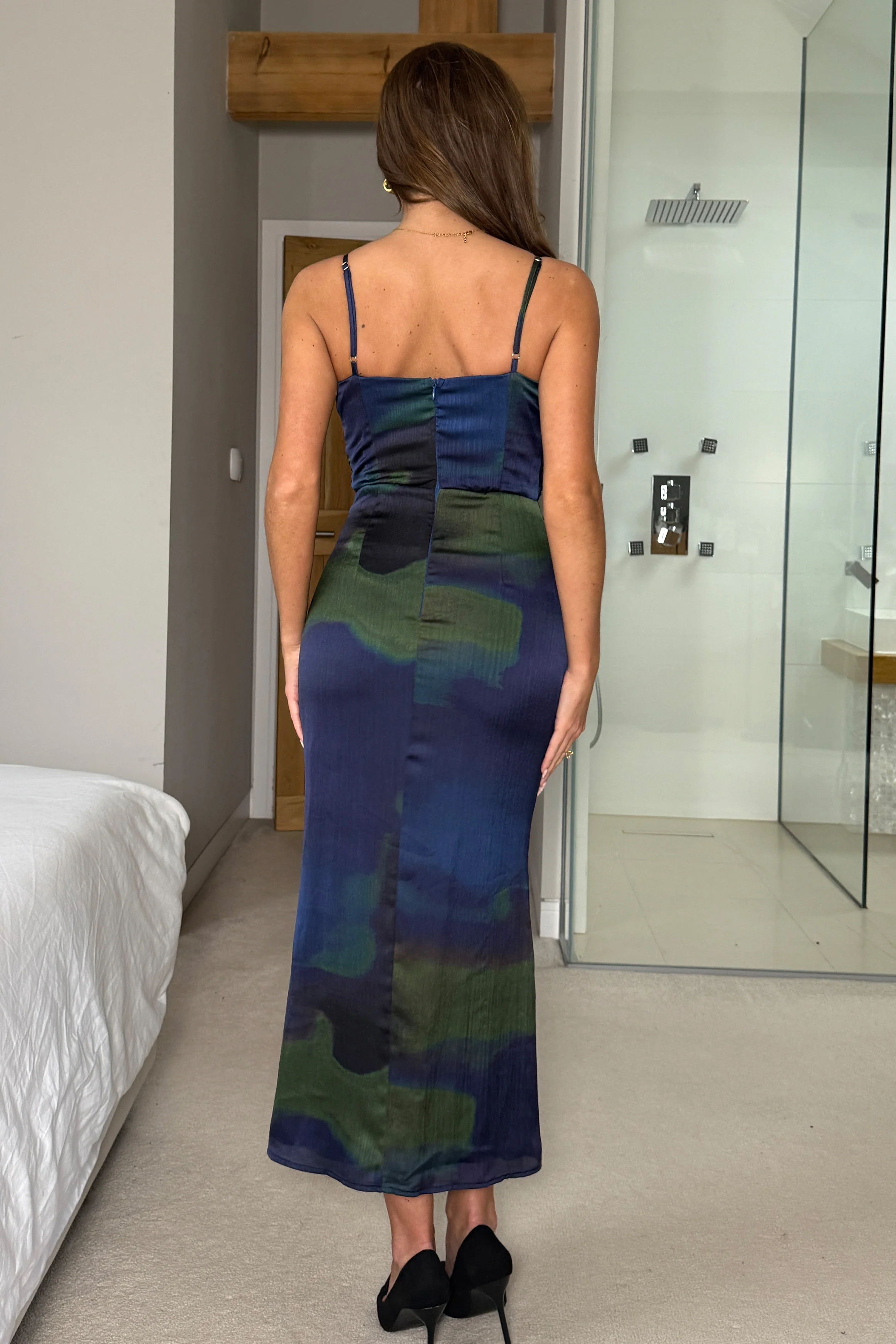 Molly Slip Midi Dress Blue - Image 5