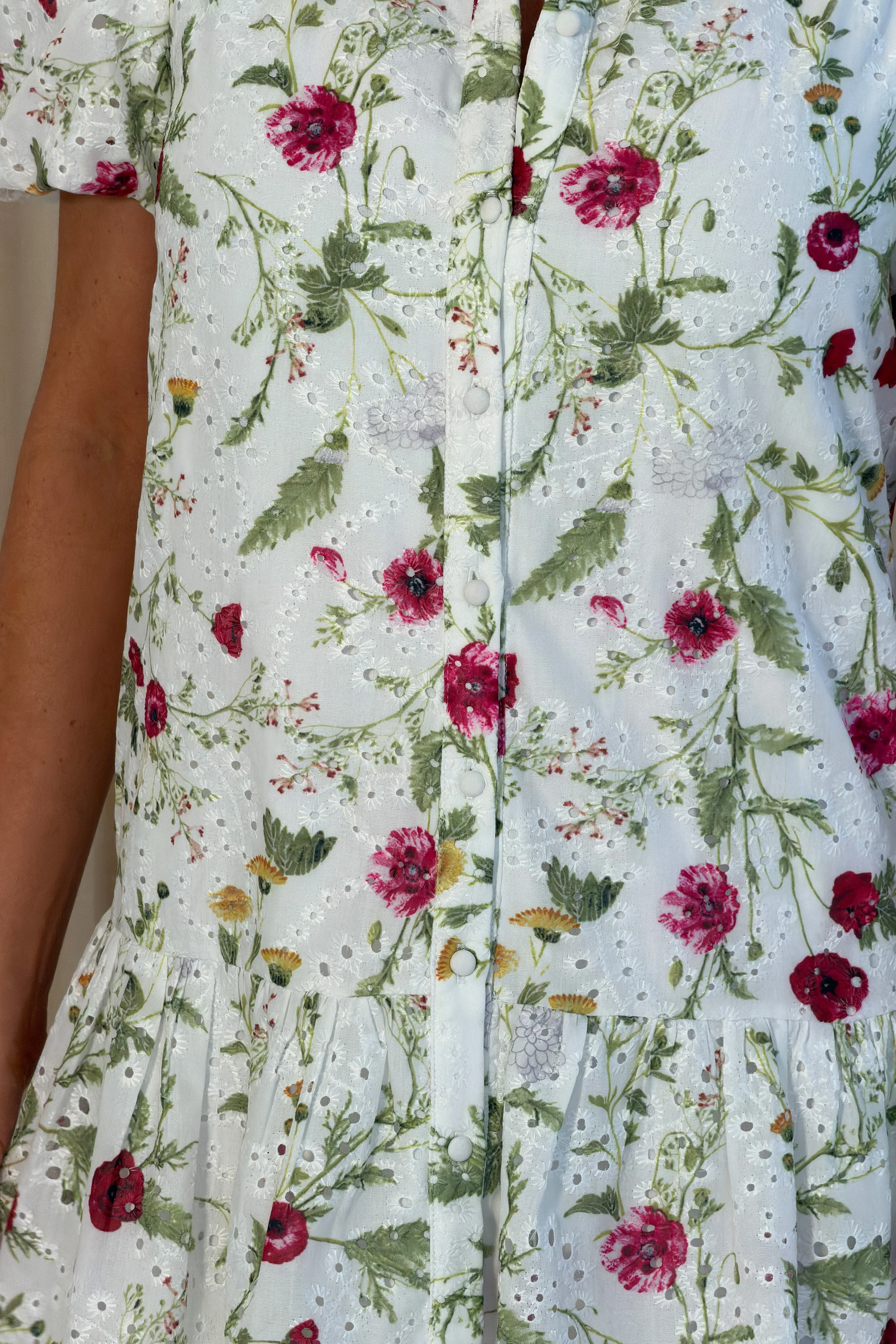 Primrose Smock Mini Dress White - Image 2