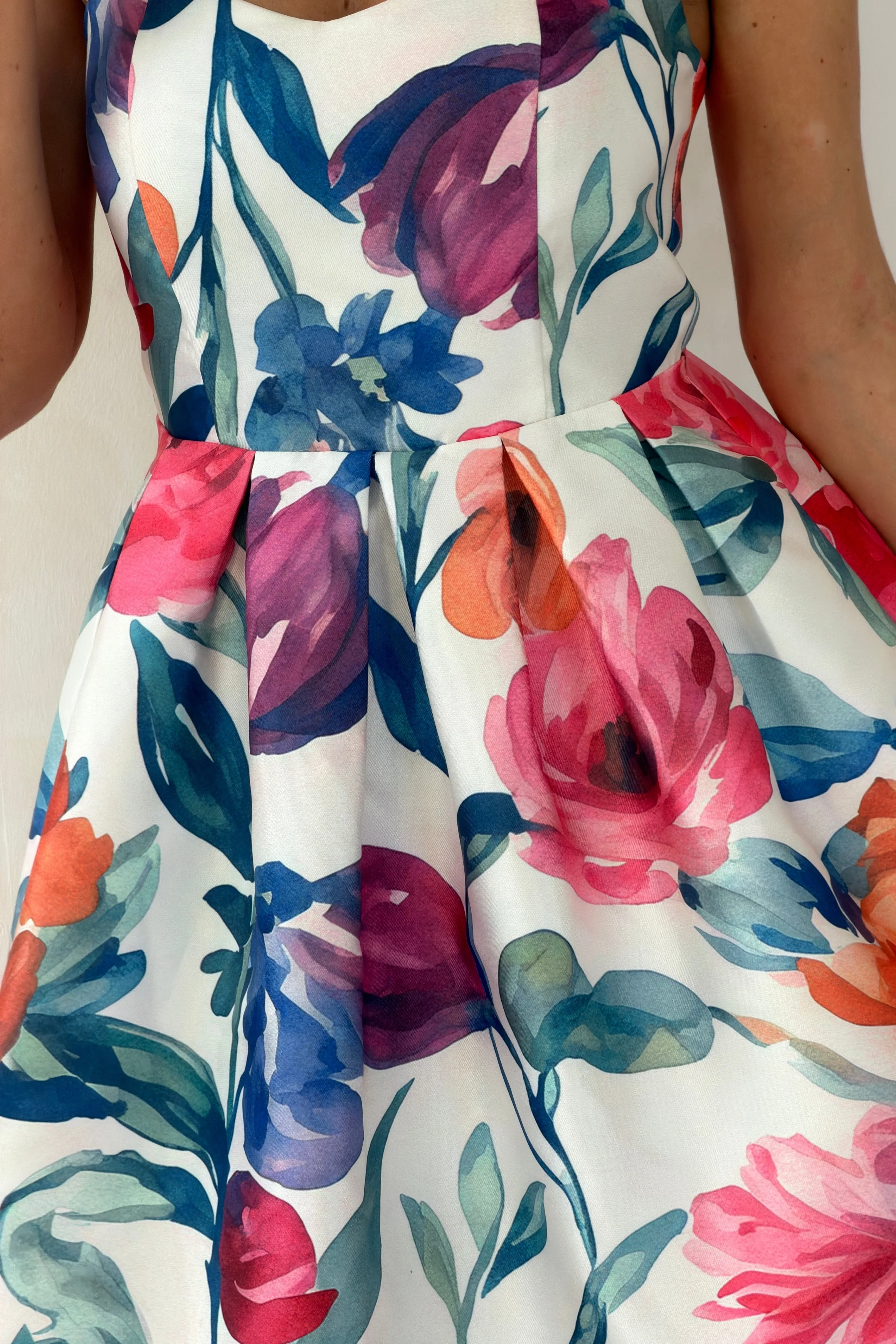 Raisa Strappy Sweetheart Neck Midi Dress - Image 2