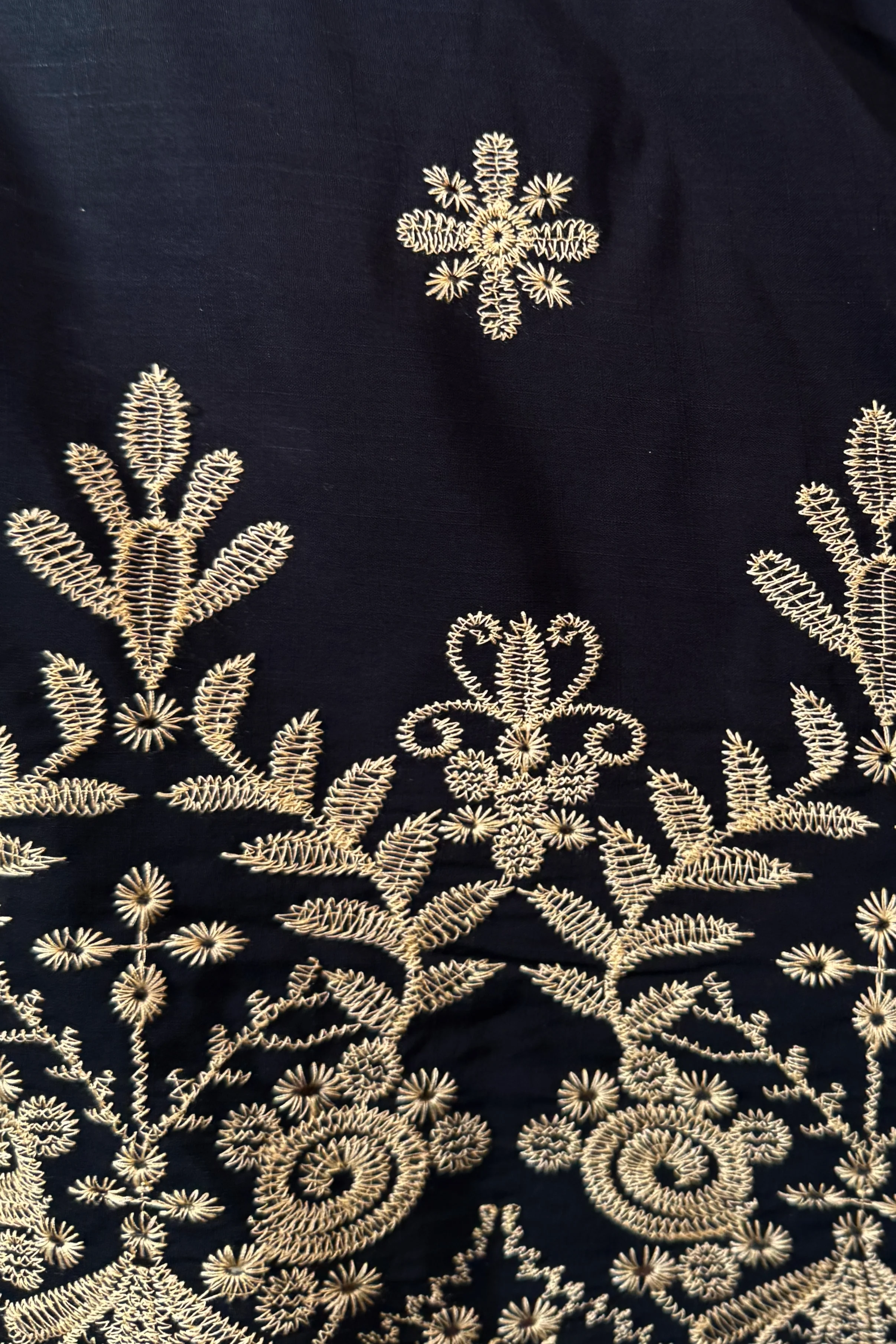 Rue Embroidered Puff Sleeve Mini Shirt Dress In Black - Image 6