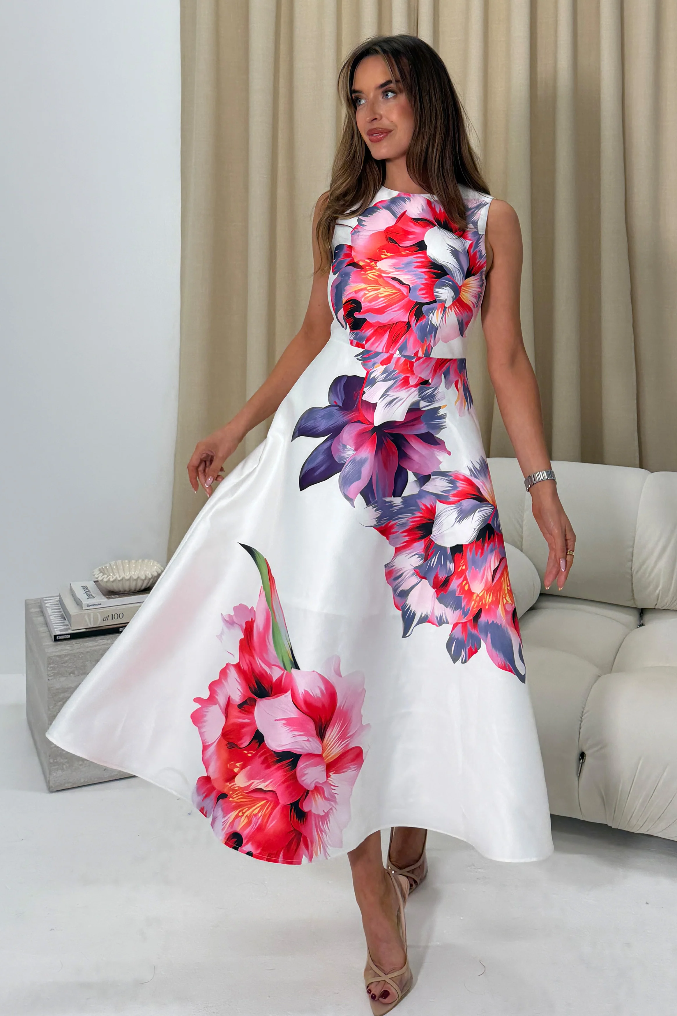 Spring Floral Maxi Dress Print - Image 3