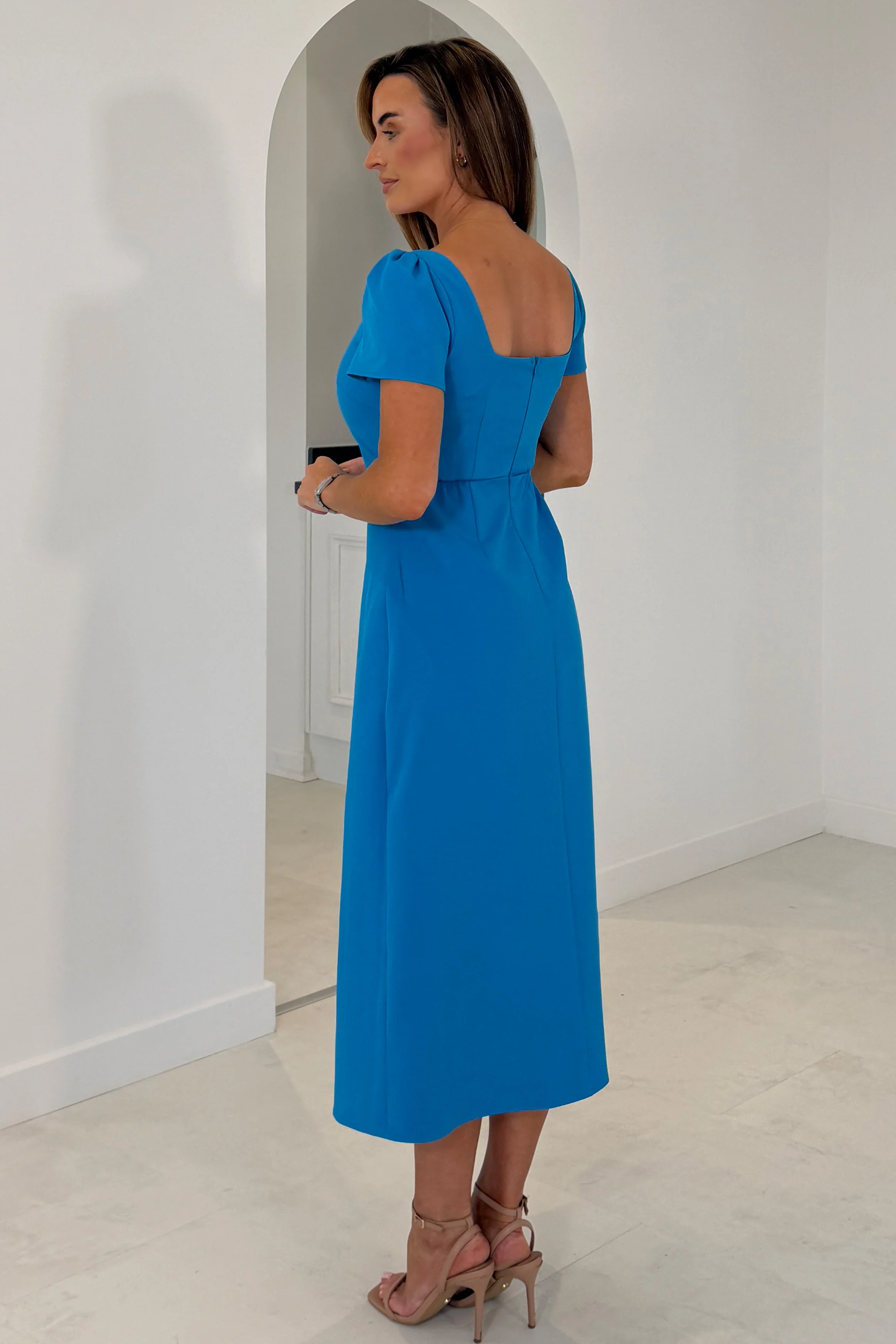 Valentina Midi Dress Blue - Image 6